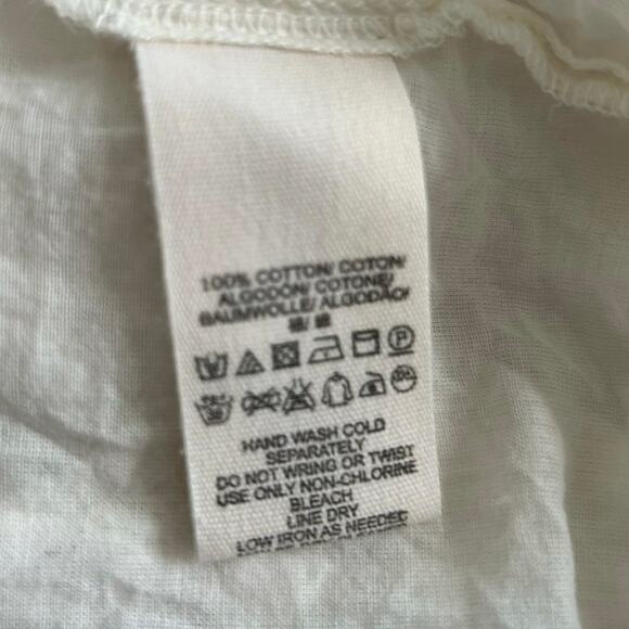 Free People Women Oversized Top Blouse White Boho Romantic Feminine Size Small - Picture 8 of 11